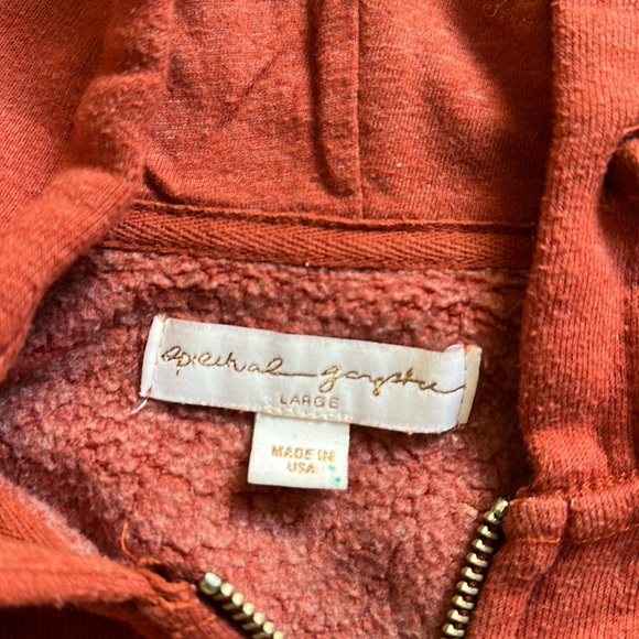 Spiritual Gangster Zippered Orange Sweatshirt Size L - Picture 3 of 4